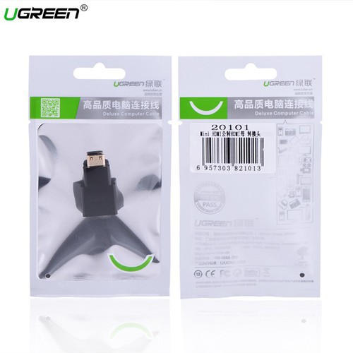 Đầu Chuyển Mini HDMI Đực sang HDMI Cái UGREEN 20101 - Hàng Chính Hãng