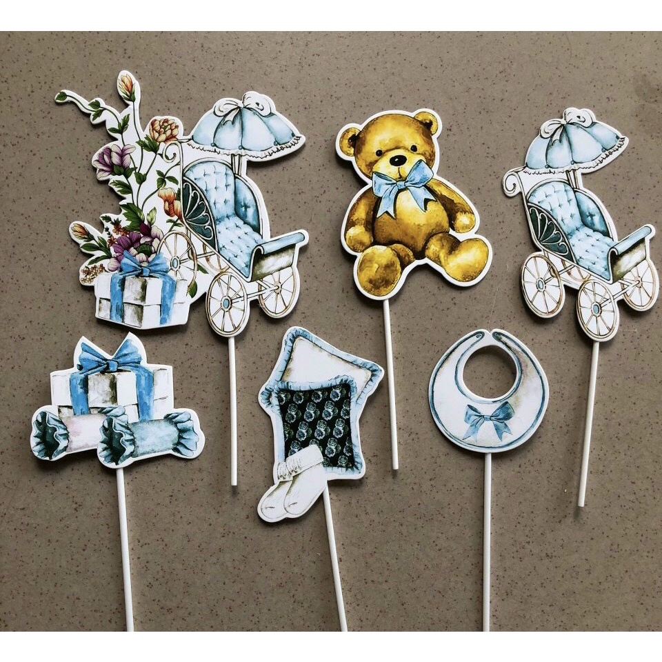 10 set cắm giấy gấu và xe