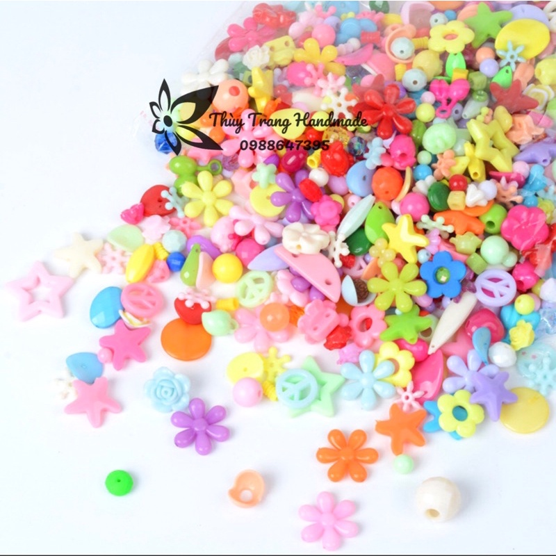 10g charm nhựa nhiều màu làm vòng DIY