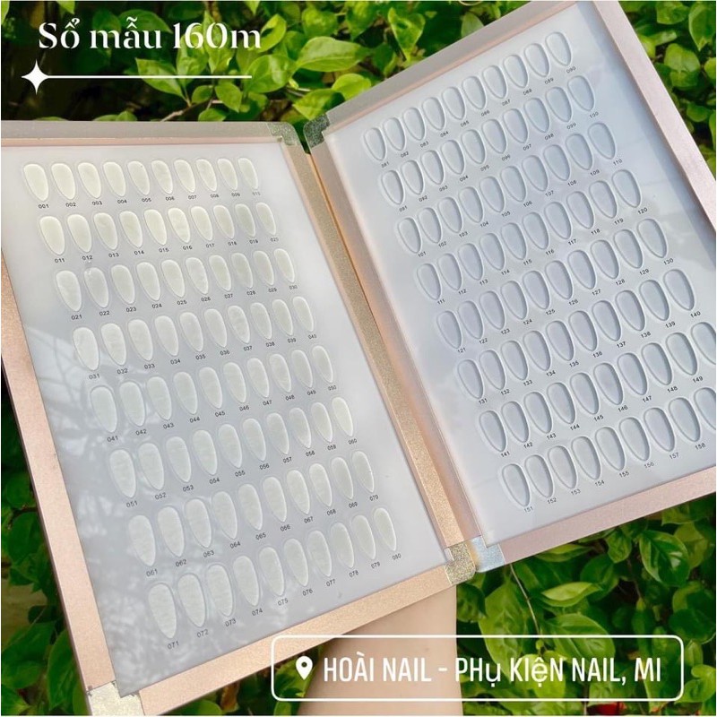 sổ mẫu mika cao cấp 160m ( tặng kèm móng mẫu)