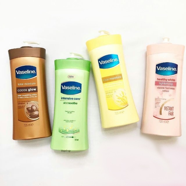 Sữa dưỡng thể Vaseline Lotion giúp làm trắng dưỡng ẩm cho da chăm sóc toàn diện 725ml