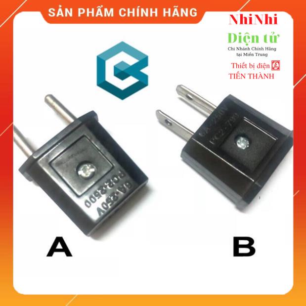 Phích Chuyển Chân Dẹt Chuẩn Nhật,Mỹ Ra Lỗ tròn nhỏ, lỗ dẹp nhỏ