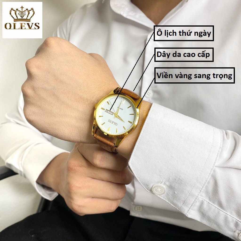 ( Mã FSS08MAY3 giảm 15% đơn hàng từ 50k ) đồng hồ cặp OLEVS nam nữ - OLV02, thiết kế hiện đại, trẻ trung | BigBuy360 - bigbuy360.vn