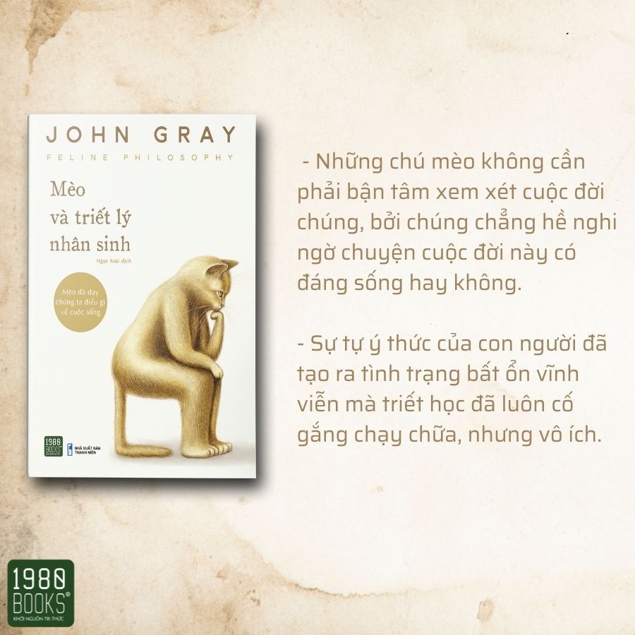 [Mã LIFEMALL995 giảm 10% đơn 99K] Sách - Mèo và triết lý nhân sinh - 1980Books