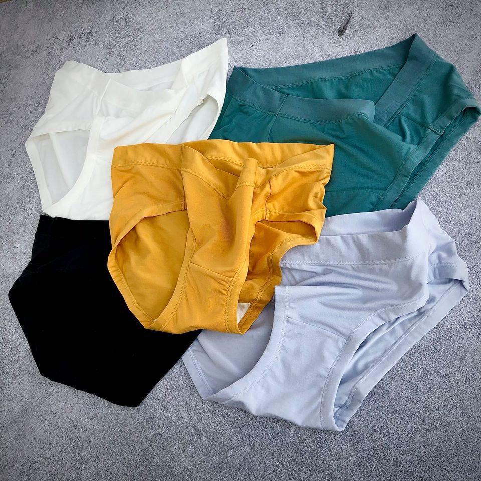 Quần lót nữ cotton trơn lưng vừa Tencel co giãn và thấm hút mồ hôi - kimshop | BigBuy360 - bigbuy360.vn