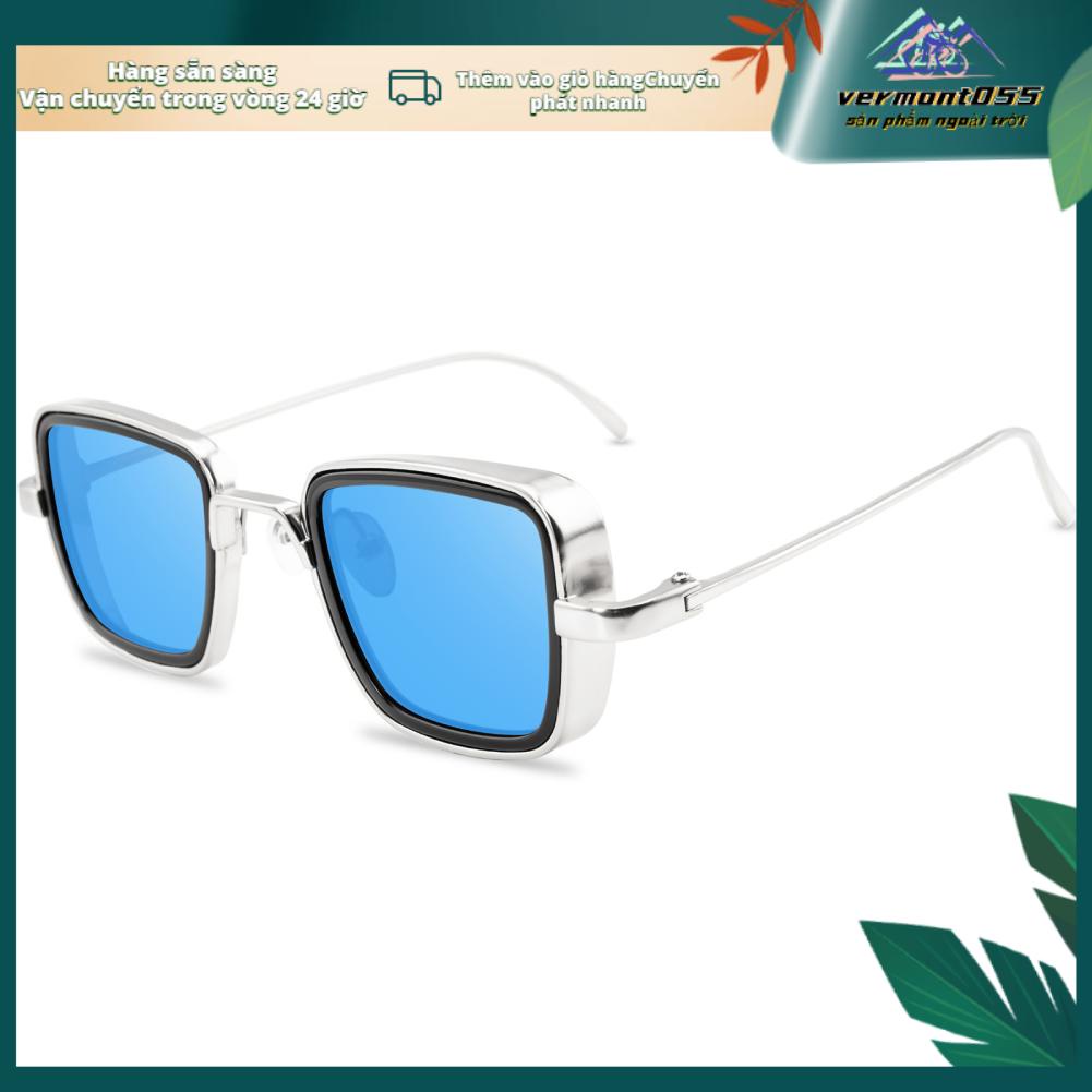 Kính Mát Nam Gọng Chữ Nhật Gọng Kim Loại Dày Kèm Hộp Đựng