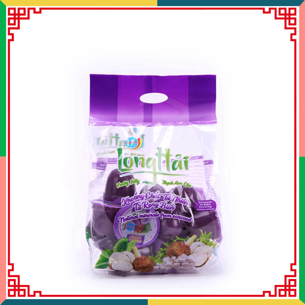 Thạch rau câu Long Hải vị khoai môn tải trọng túi 416 g