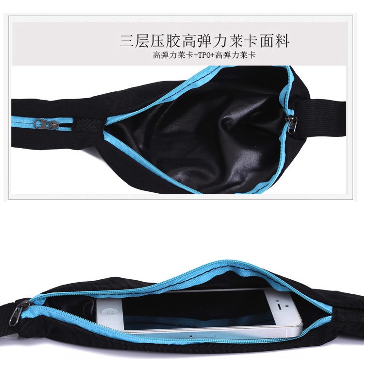 Túi thể thao đeo hông 2 ngăn kéo kích thước co giãn chứa nhiều vật dụng 25k/cái