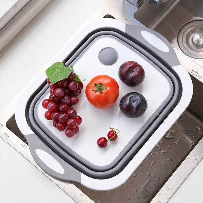 Chậu, thau kiêm thớt đa năng gấp gọn tiện dụng 3 trong 1 kích thước 30 x 40cm GIÁ SỈ