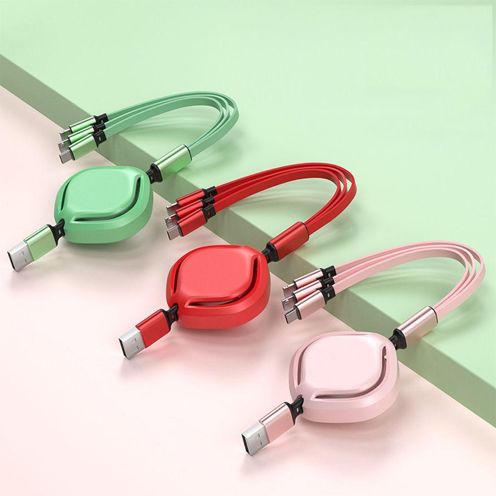 Cáp Sạc Nhanh USB Type C 3 Trong 1 Có Thể Thu Gọn Tiện Dụng Cho Điện Thoại