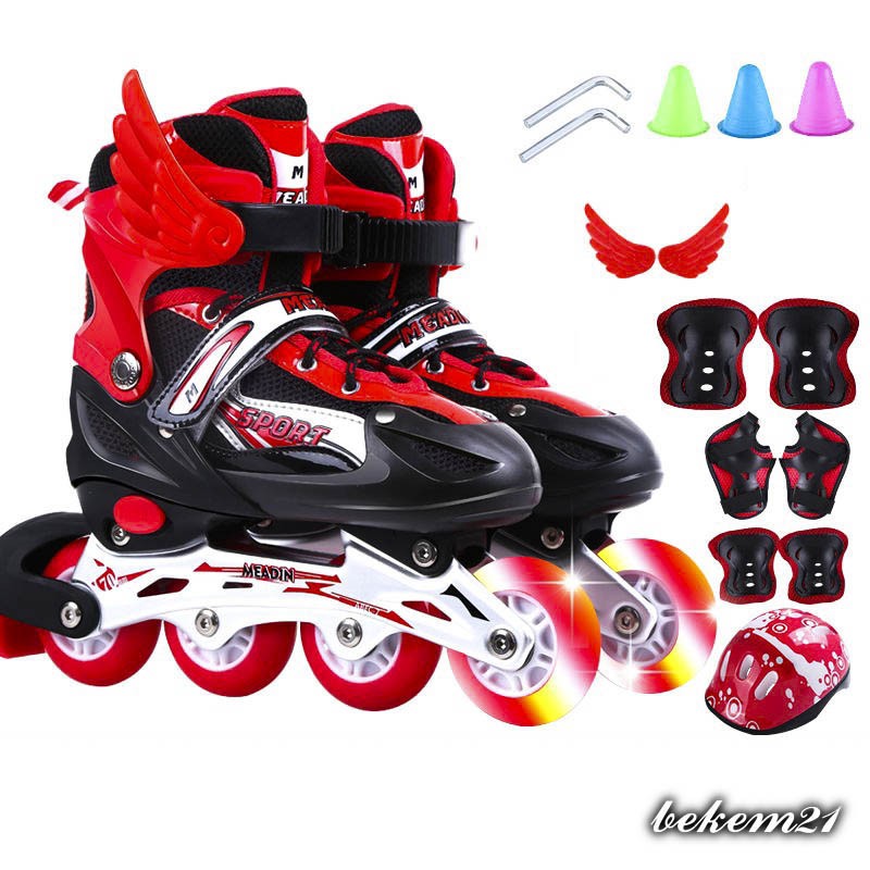 Giày trượt Patin trẻ em, người lớn Sports đủ size-Giày trượt patin thể thao + Bộ bảo hộ