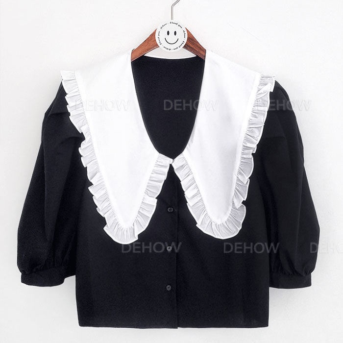 Bán Chạy!F &amp; X Áo Sơ Mi Tay Phồng Cổ Búp Bê Phối Ren Phong Cách Hàn Quốc Thời Trang Xuân Hè Dành Cho Nữ