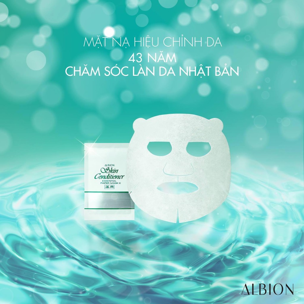 [ALBION] MẶT NẠ DƯỠNG DA SKINCON Skin conditioner Essential Paper mask E (rực tiếp từ showroom ALBION)