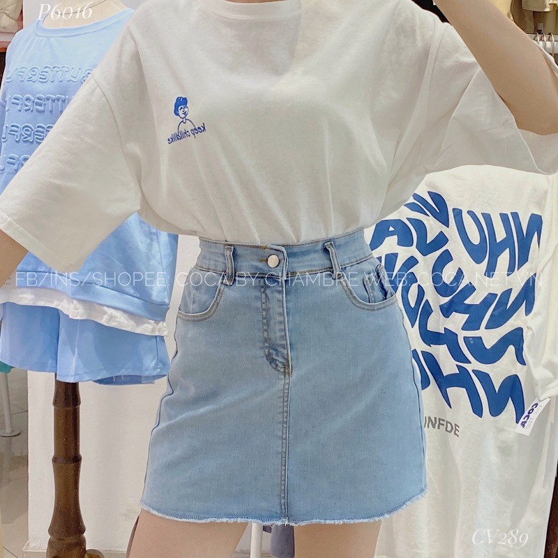 [CV289]🌐 Chân váy bò tôn dáng có lót quần vải mềm co giãn (Có sẵn/ảnh thật) | BigBuy360 - bigbuy360.vn