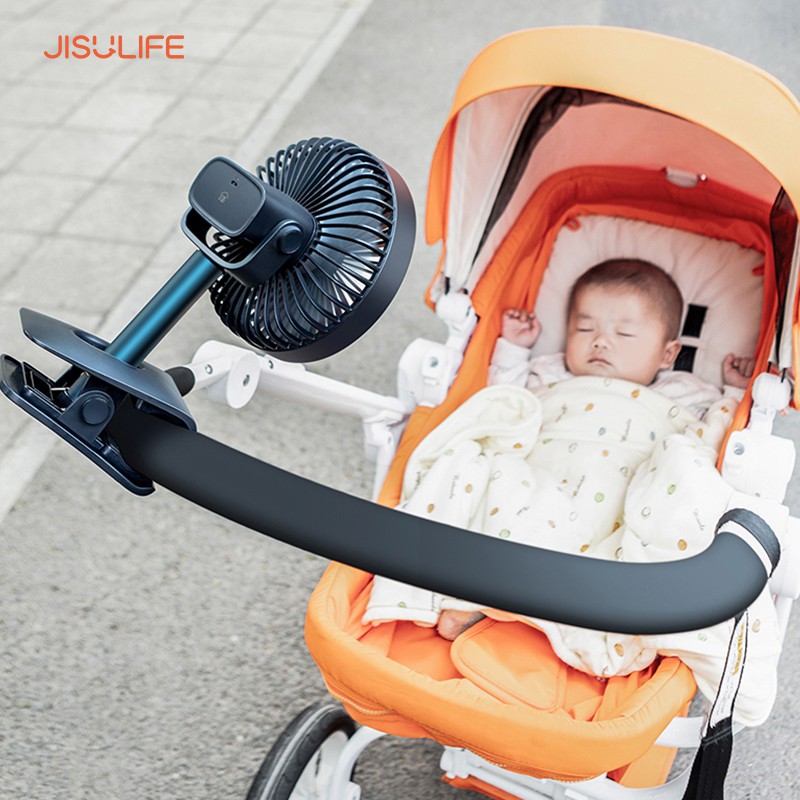 Quạt mini kẹp xe đẩy, kẹp để bàn văn phòng Jisulife F7B, xoay 360 độ hoạt động 12 tiếng_BH 12 tháng chính hãng | BigBuy360 - bigbuy360.vn