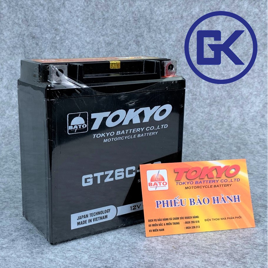 Ắc quy xe máy khô TOKYO 12V - 6Ah cao