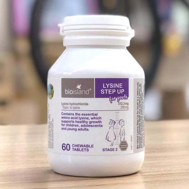Lysine Viên Bioisland giúp bé phát triển chiều cao