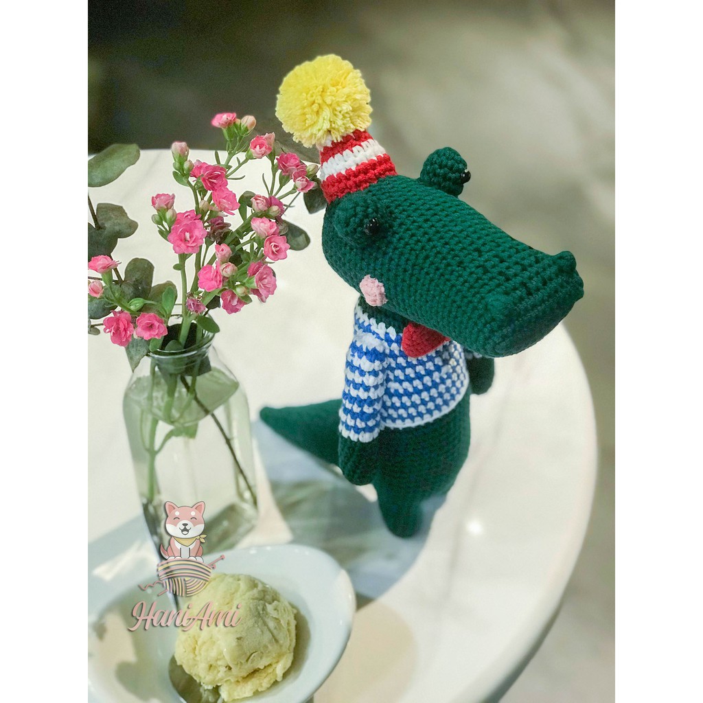 Gấu bông len Cá sấu Izzy