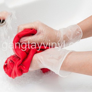 Găng tay vinyl PVC 100chiếc/hộp 9 inch size M