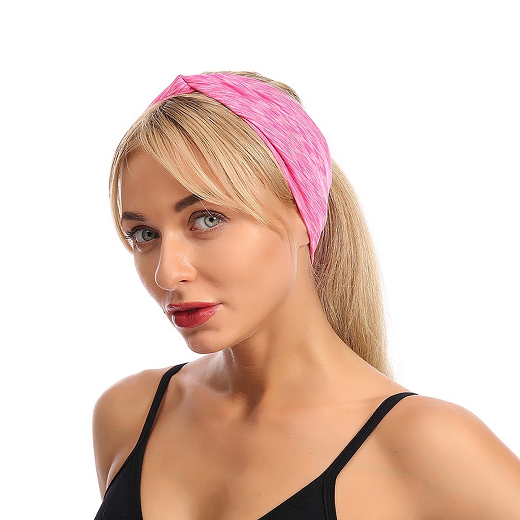 Băng Đô Tập Yoga Chống Mồ Hôi Chất Liệu Lụa Sữa Cho Nữ