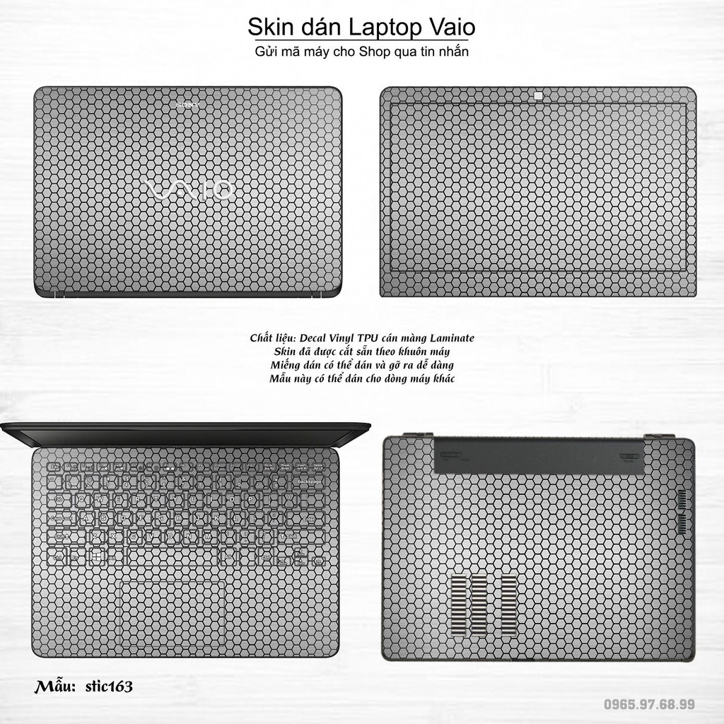 Skin dán Laptop Sony Vaio in hình Hoa văn sticker nhiều mẫu 27 (inbox mã máy cho Shop)