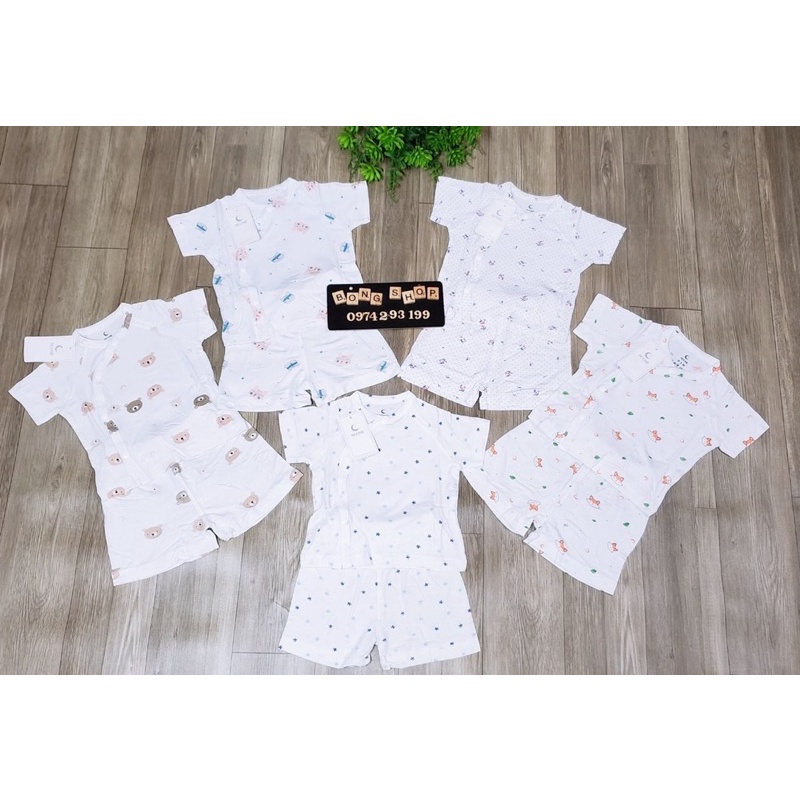 Bộ cộc sơ sinh sợi tre Moon@ bé trai/bé gái [xả hàng]