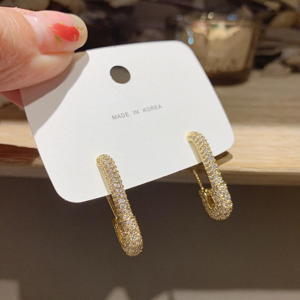 Bông Tai Dạng Kẹp Hình Giấy Nhám Thời Trang Dự Tiệc Cho Nữ Mờ|Khuyên Tai Hình Học Phong Cách Punk Cho Nữ