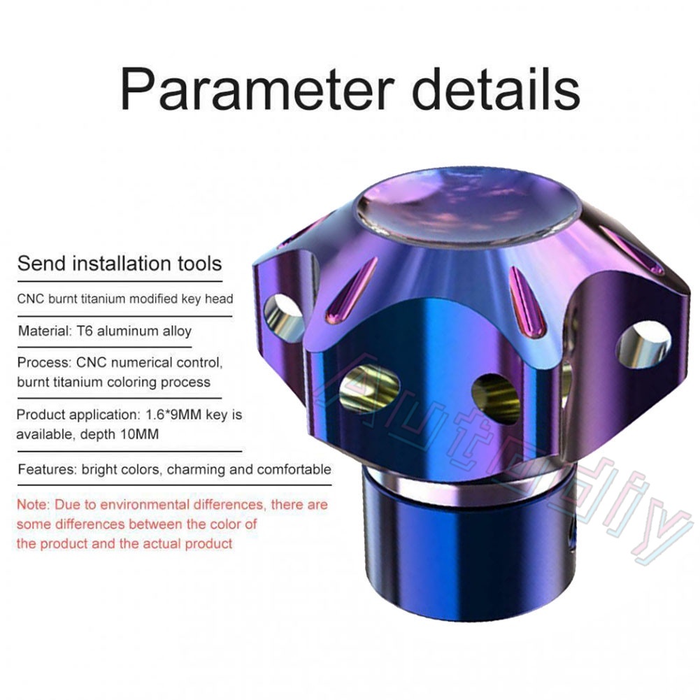 Vỏ Bọc Đầu Chìa Khóa CNC Hình Lục Giác Bằng Titan Thông Dụng Cho Xe Máy Vỏ Bọc Chìa Khóa CNC Hình Lục Giác Thông Dụng Cho Xe Máy
