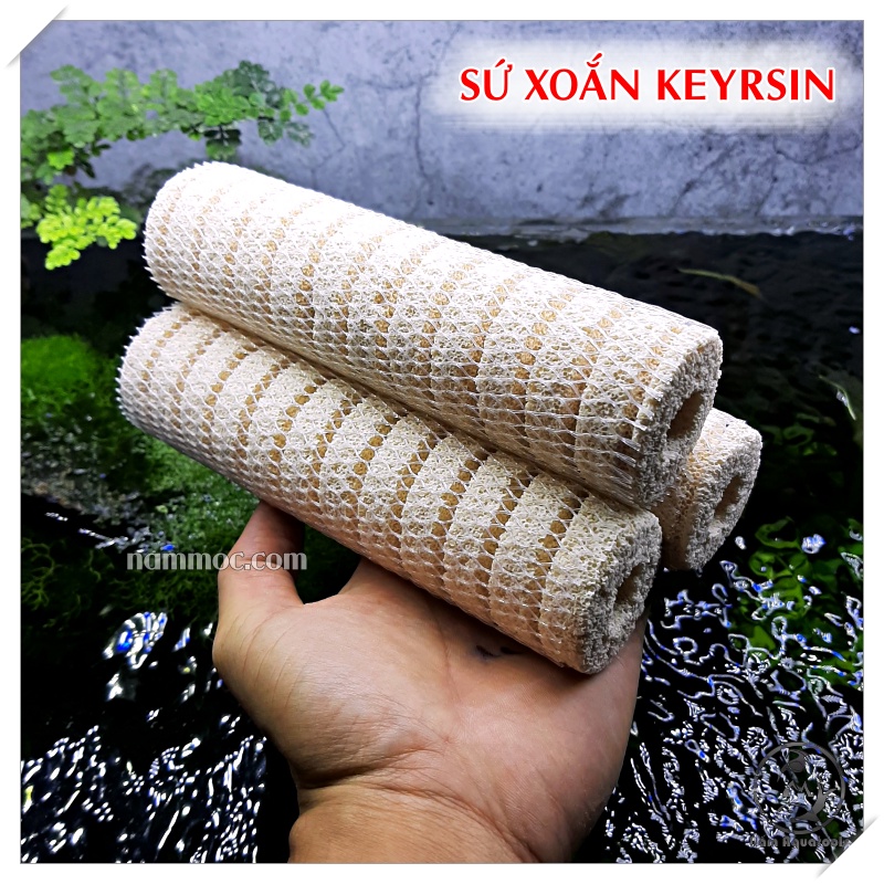 Sứ Củ Sen - Sứ Xoắn Keyrsin (4x16cm) | Vật Liệu Lọc Cho Hồ Cá, Thuỷ Sinh