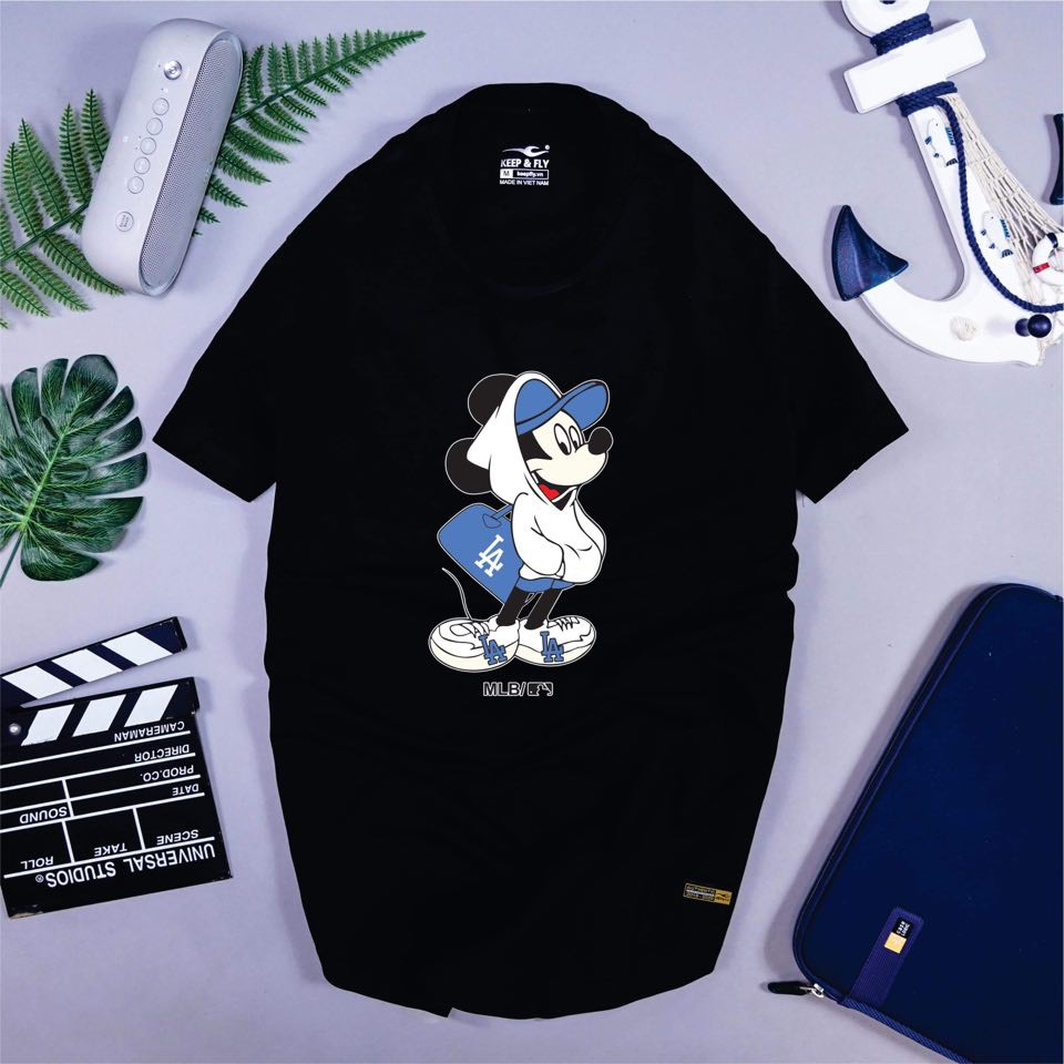 Áo Thun nam nữ MICKEY BÓNG CHÀY Đủ Màu, Chất Cotton Mềm Mịn, Co Giãn