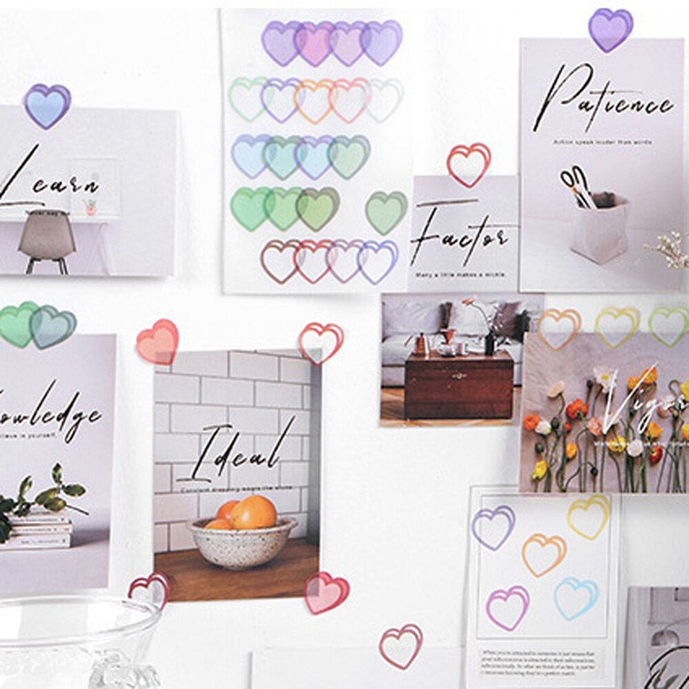 Cuộn 100 Miếng Dán Dùng Trang Trí Hình Trái Tim