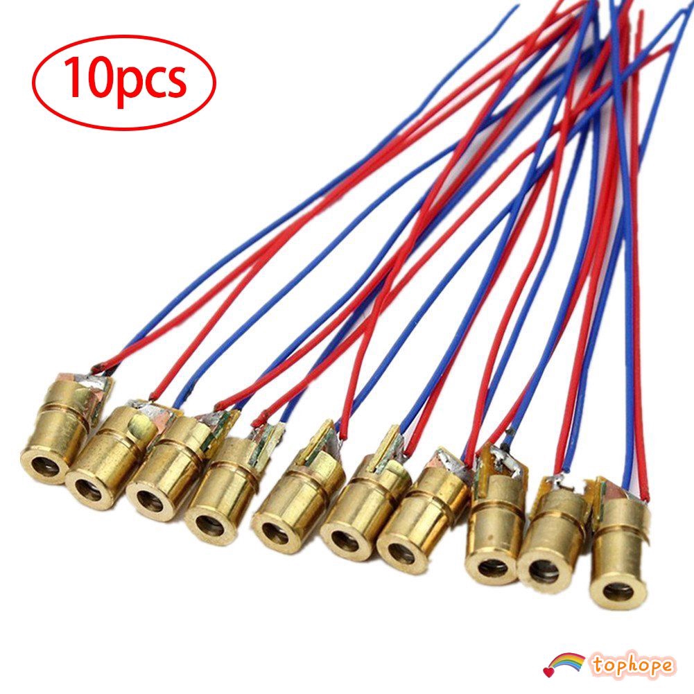 Set 10 đầu mô đun đi ốt chấm laze mini ANNIES 650nm 6mm thích hợp cho đồ chơi laze