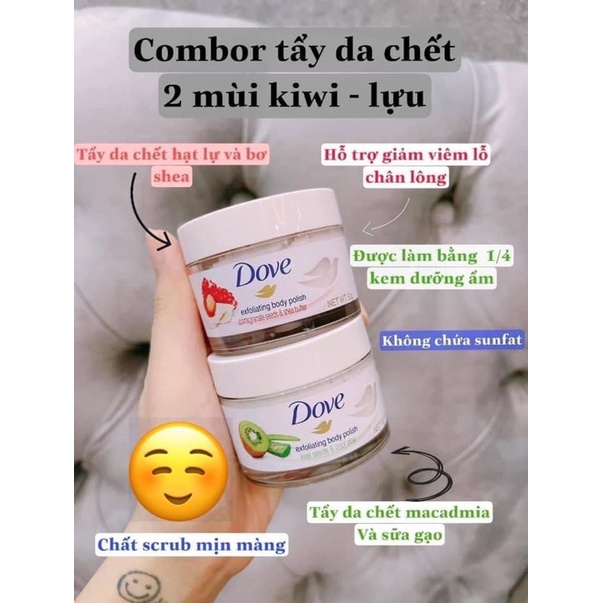 SÉT 2 TẨY DA CHẾT DOVE (BẢN TRUNG)