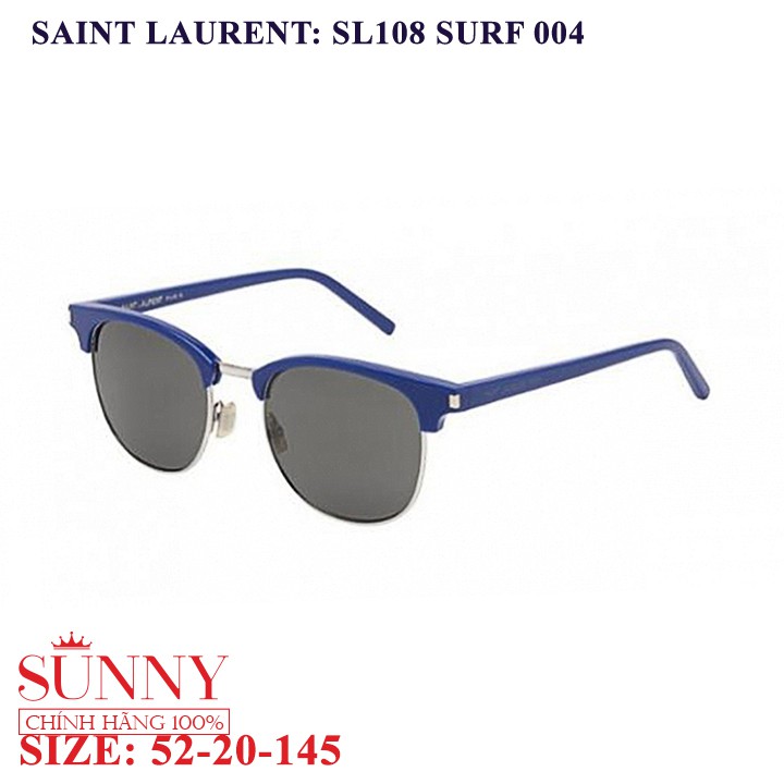 Kính mát Saint Laurent SL108 chính hãng, sp bảo hành trên toàn quốc, thiết kế dễ đeo bảo vệ mắt
