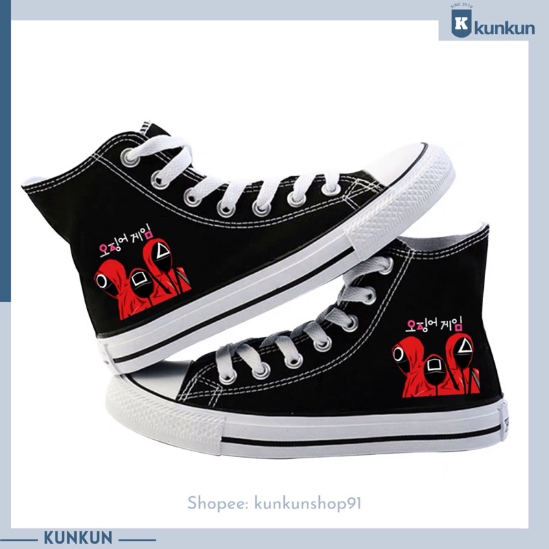 Giày Cổ Cao Squid Game - Trò Chơi Con Mực HOT TREND