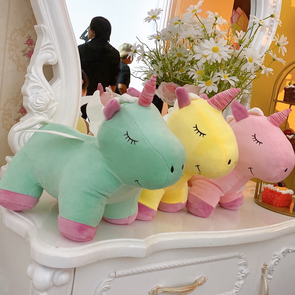 Kì Lân Pony Một Sừng size 30cm, Thú Nhồi Bông Đáng Yêu, Gối Ôm Cho Bé Ngựa Pony