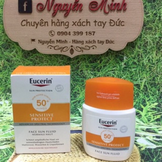 Kem chống nắng Eucerin Sun Protection Sun Fluid Mattifying Face SPF 50 + của Đức