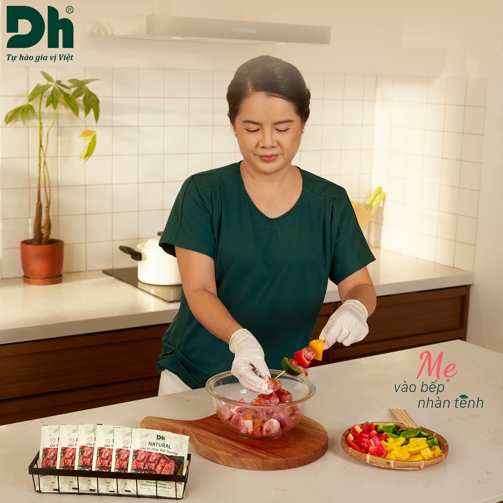 Gia vị ướp thịt nướng Natural Dh Foods nêm nếm sẵn BBQ cho thực phẩm thơm mùi khói 10Gr