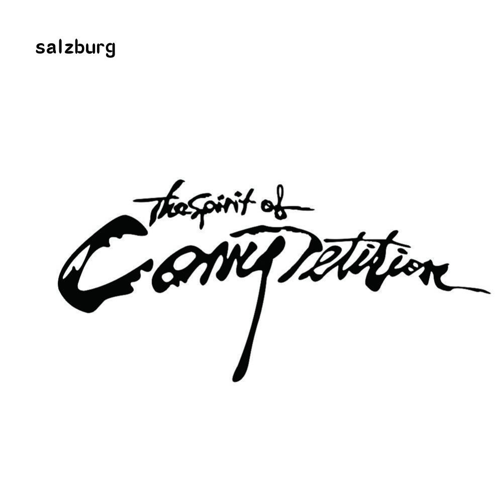 Nhãn dán trang trí xe hơi in chữ " The Spirit of Competition" độc đáo