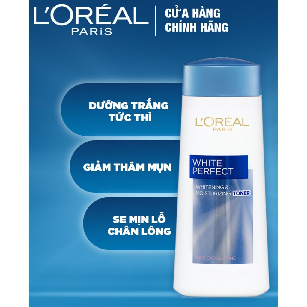 NƯỚC HOA HỒNG LOREAL SE KHÍT LỖ CHÂN LÔNG VÀ TRẮNG MỊN DA WHITE PERFECT