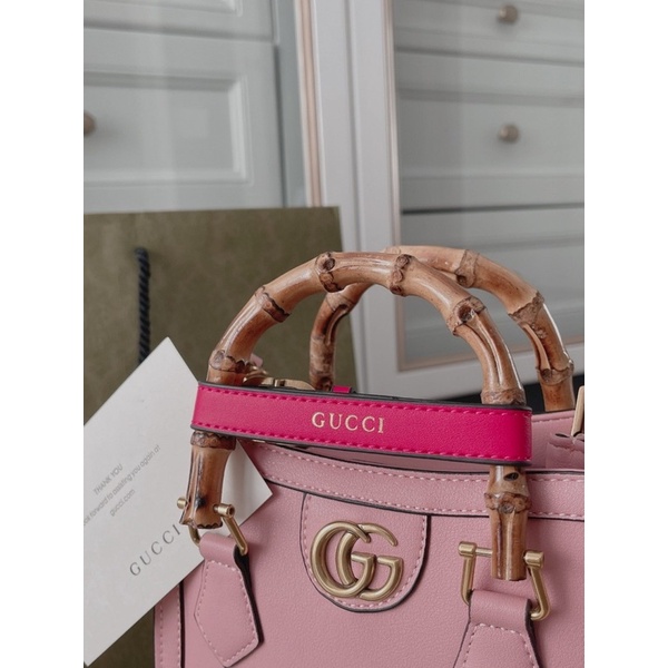 Túi xách nữ Gu.cci Diano Bamboo Supper Vip size 20 da thật