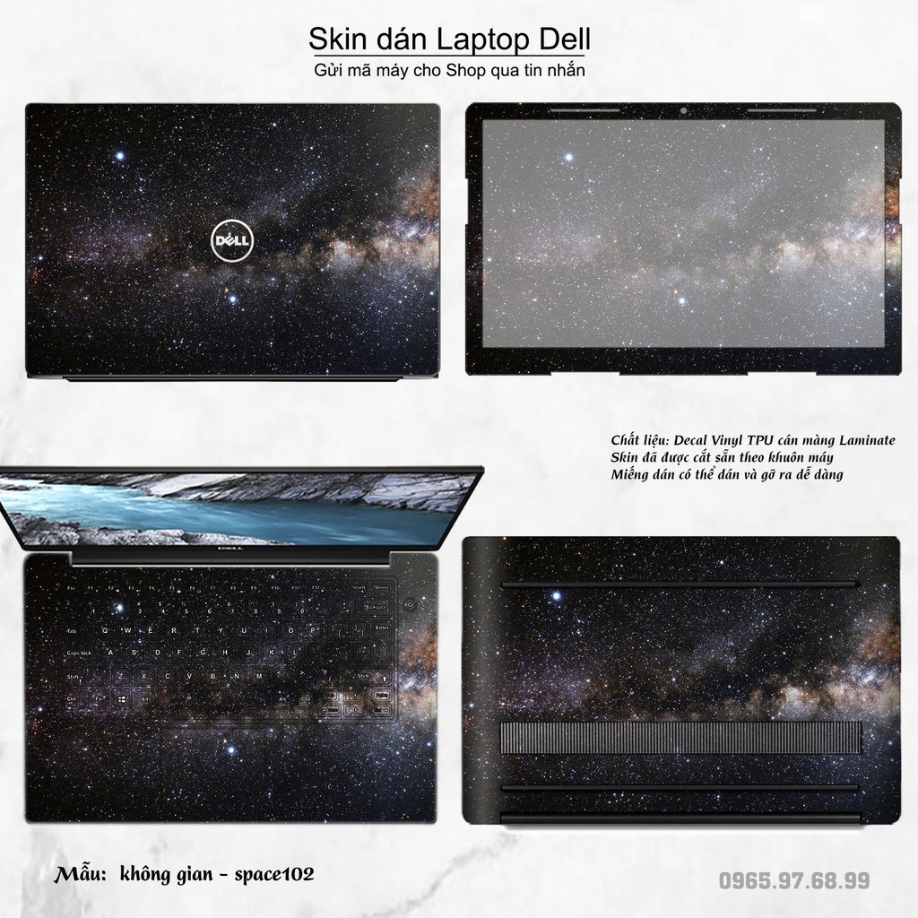 Skin dán Laptop Dell in hình không gian nhiều mẫu 17 (inbox mã máy cho Shop)