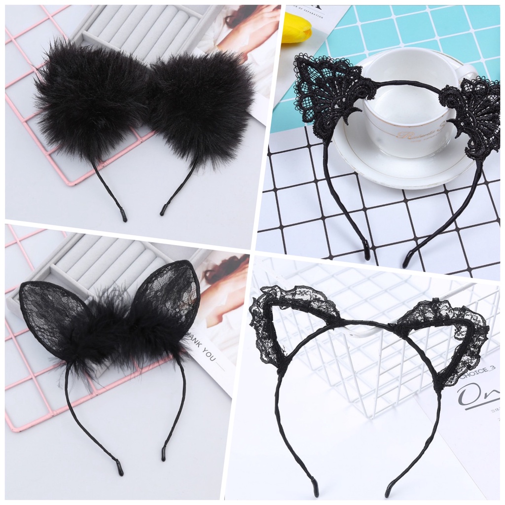 Bờm hình tai mèo lolita phong cách Hàn Quốc đáng yêu tổng hợp cosplay sexy