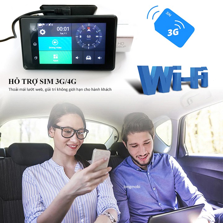 Cacago Bm02 Plus Camera Hành Trình Tích Hợp GPS, Wifi, 3G phát Wifi Xem Trên Điện Thoại