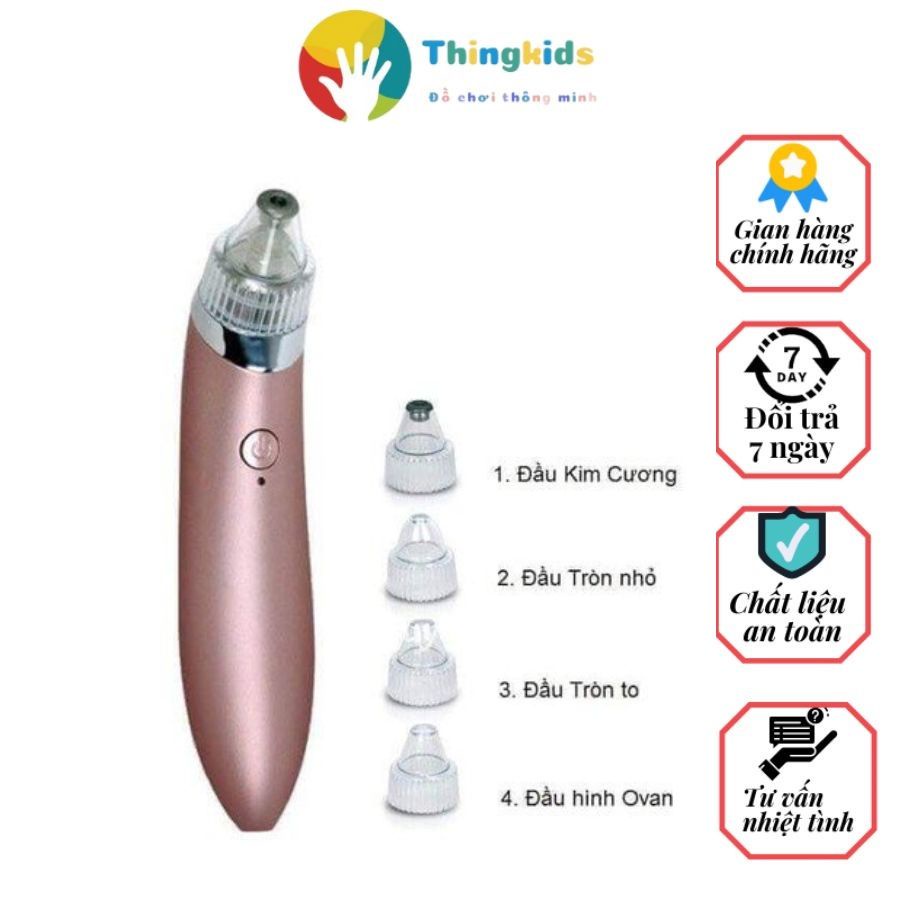 Máy hút mụn đầu đen cầm tay 4 đầu cao cấp - Thingkids