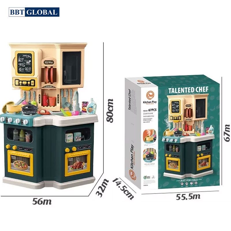 Bộ đồ chơi nấu ăn BBT GLOBAL cao cấp cỡ lớn 922-139/922-140