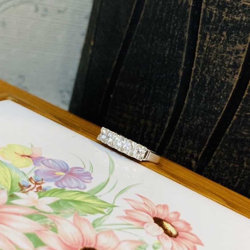 N38. Nhẫn viền đ.á sang trọng thanh lịch| Độc lạ | Vintage Necklace|| Si Nhật | Japan | 2HAND | trang sức nhật bản