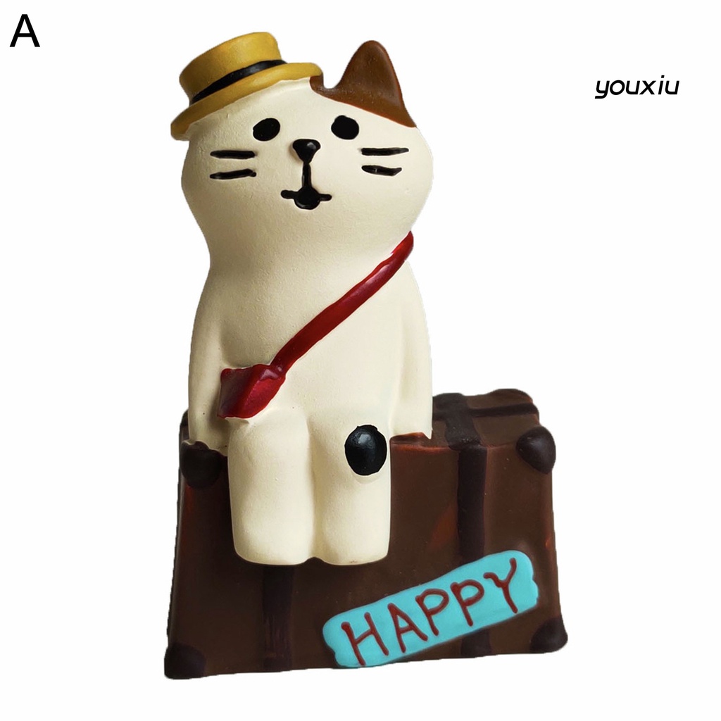 Mô Hình Mèo Zakka Mini Đáng Yêu Trang Trí Nhà Cửa