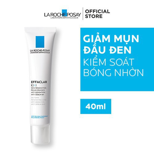 Kem Dưỡng Giúp Cải Thiện Bề Mặt Da, Giảm Mụn Đầu Đen Và Giảm Bóng Nhờn La Roche Posay Effaclar K+