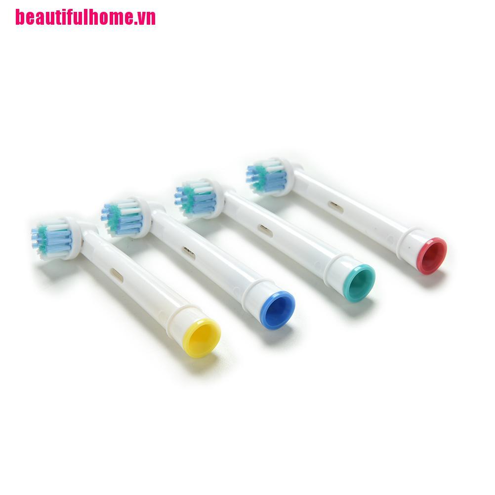 (Hàng Mới Về) Set 4 Đầu Bàn Chải Đánh Răng Chạy Điện Eb17-4 Thay Thế Cho Braun Oral B